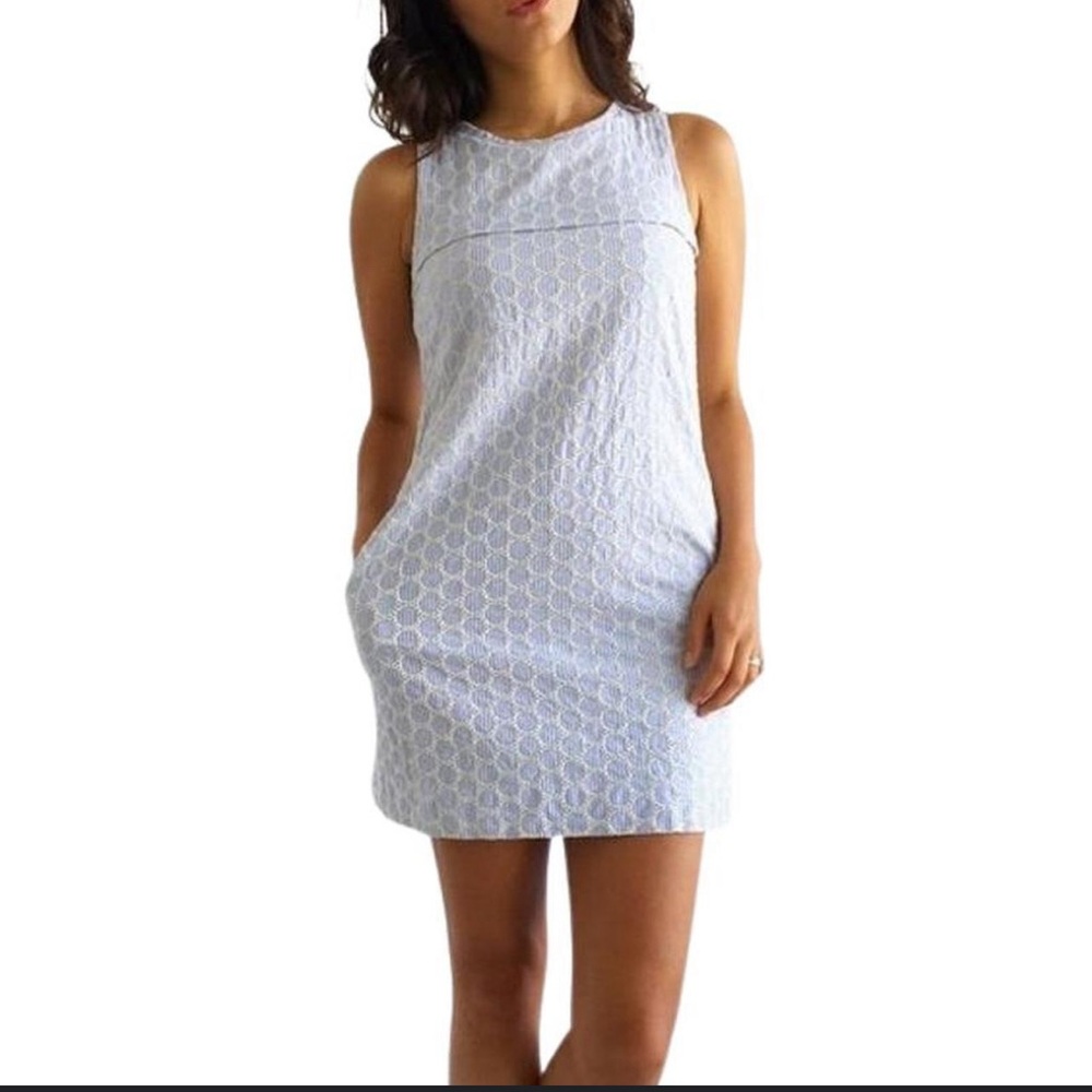 J. Crew seersucker eyelet dress